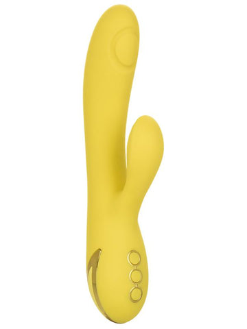 Calexotics California Dreaming San Diego Seduction Rechargeable Silicone Rabbit Vibrator Yellow - Rabbit Vibrators