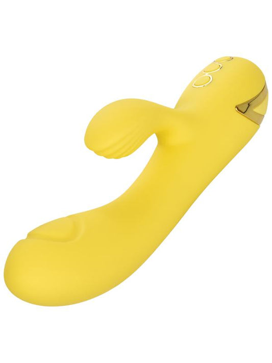Calexotics California Dreaming San Diego Seduction Rechargeable Silicone Rabbit Vibrator Yellow - Rabbit Vibrators