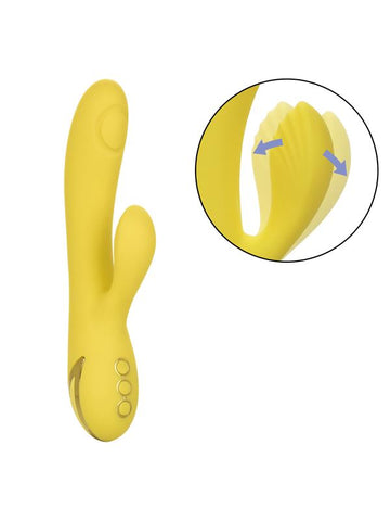 Calexotics California Dreaming San Diego Seduction Rechargeable Silicone Rabbit Vibrator Yellow - Rabbit Vibrators