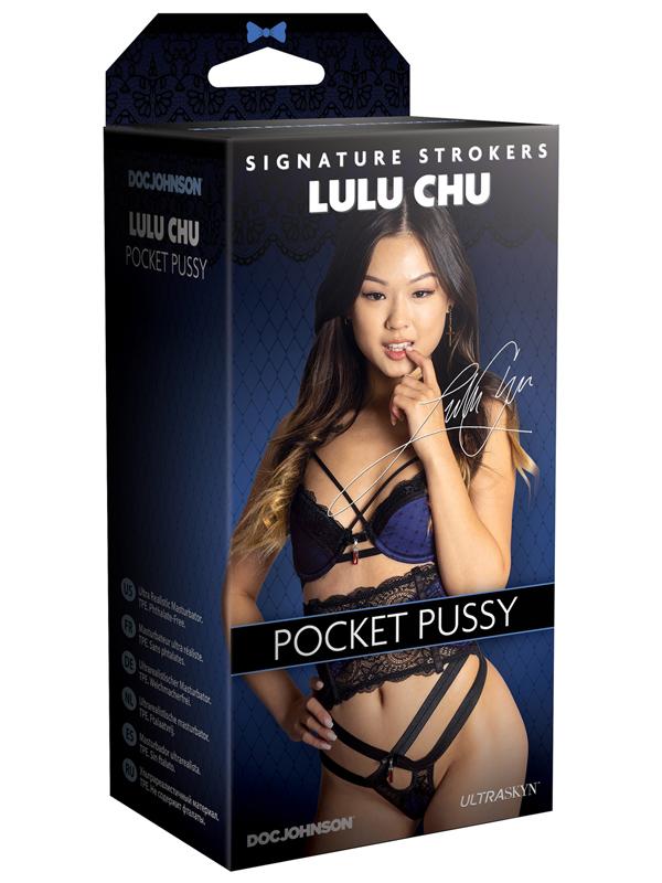 Doc Johnson Lulu Chu ULTRASKYN Pocket Pussy Signature Male Stroker Vanilla Masturbators and Strokers