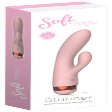 Soft by Playful Stunner Rechargeable Rabbit Vibrator - Rabbit Vibrators
