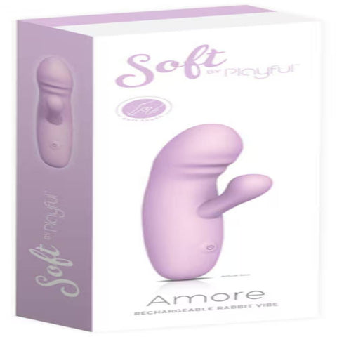 Soft by Playful Amore Rechargeable Rabbit Vibrator - Rabbit Vibrators