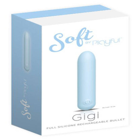 Soft by Playful Gigi Full Silicone Rechargeable Bullet Vibrator - Bullet Vibrators