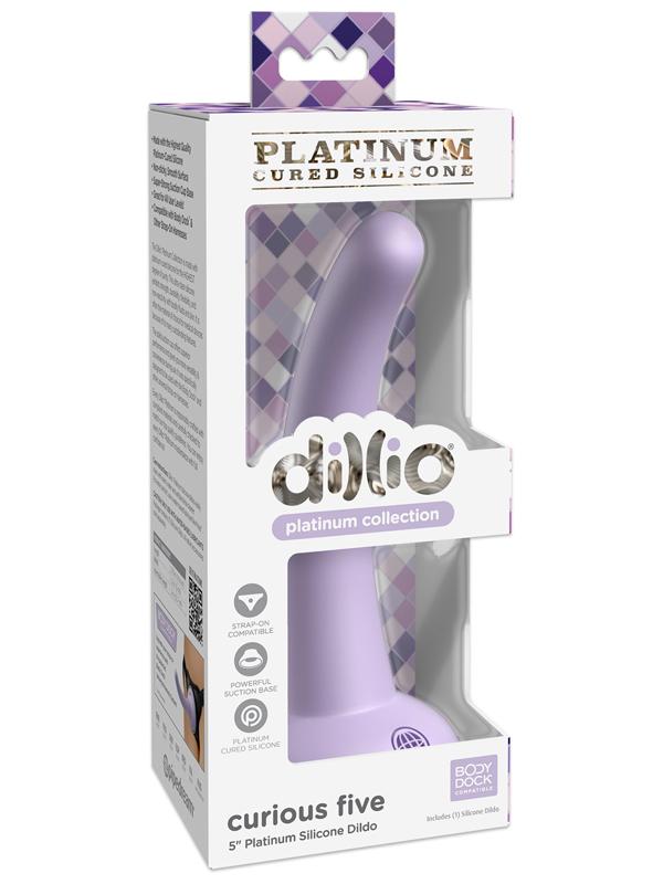 Dillio Platinum Curious Five 5 inch Platinum Silicone Dildo Realistic Dildos