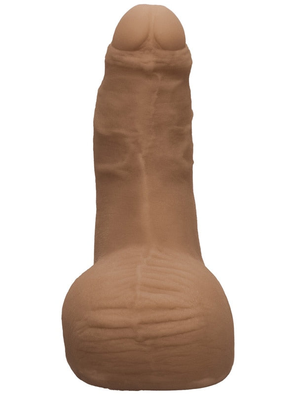 Doc Johnson Signature Cocks Leo Vice 6 Inch Ultraskyn Cock with Removable Vac U Lock Suction Cup Caramel Realistic Dildos