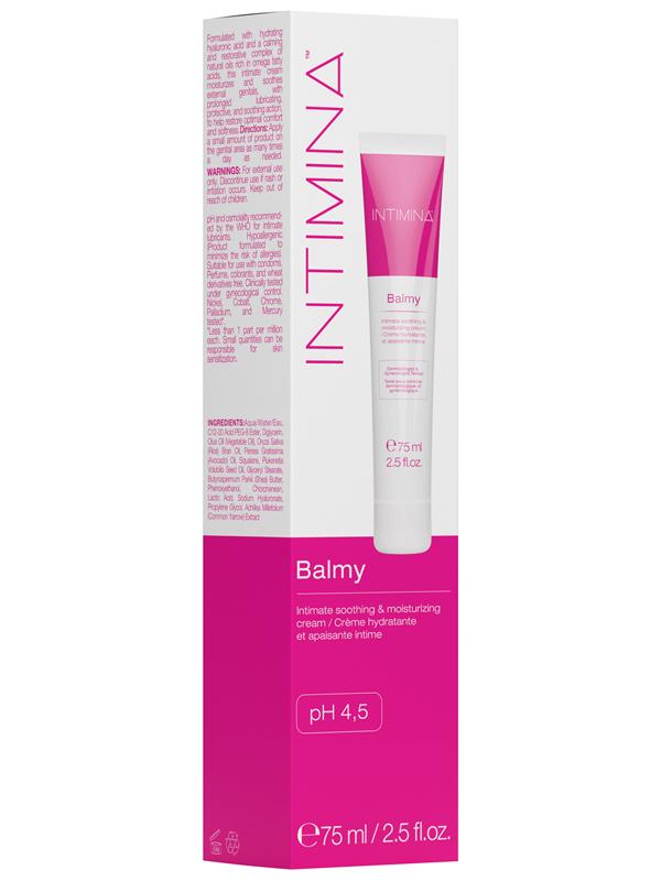 INTIMINA Balmy Intimate Soothing and Moisturising Cream 75ml Delay and Excite Sprays