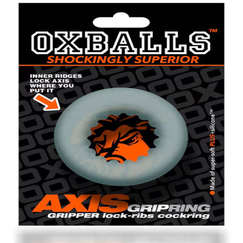 Oxballs Axis Rib Griphold Mens Stretchy Cock Ring Stretchy Cock Rings