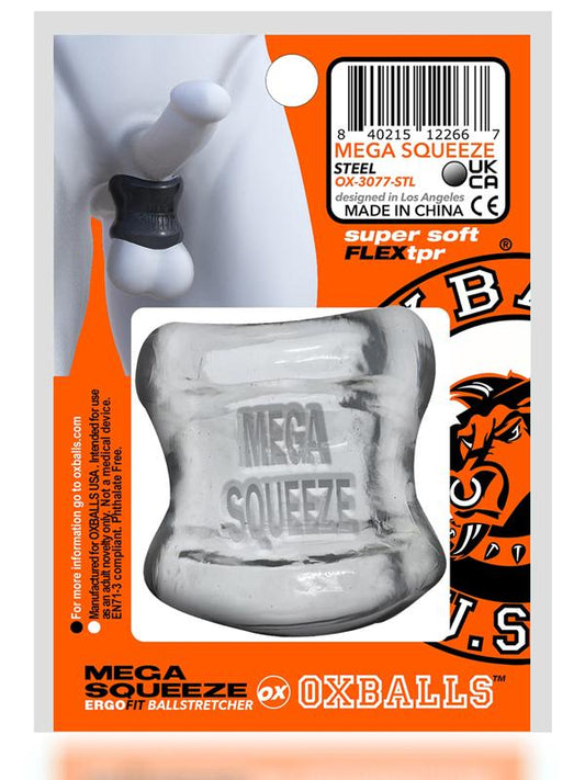 Oxballs Mega Squeeze Ergofit Ball Stretcher Clear - Ball and Cock Toys