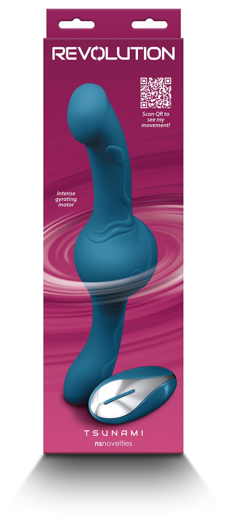 NS Novelties Revolution Tsunami G and P Spot Massager Teal Double Ender