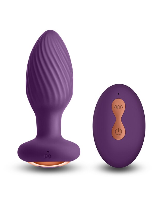 NS Novelties INYA Alpine Rechargeable Gyrating Butt Plug Purple Butt Plugs