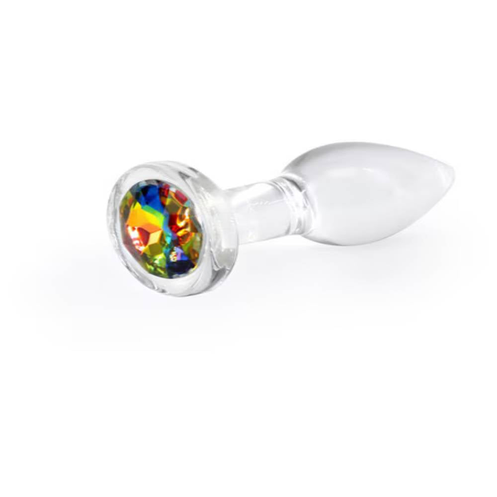 NS Novelties Crystal Desires Rainbow Gem Glass Butt Plug Butt Plugs