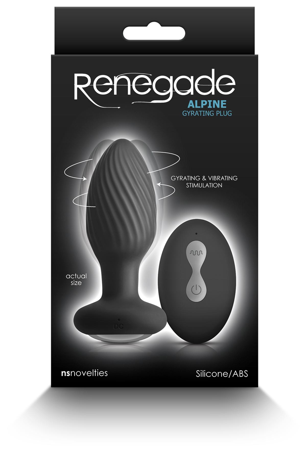 Renegade Alpine Vibrating Butt Plug Black Butt Plugs