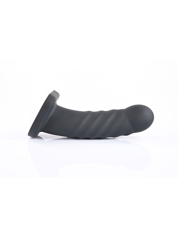 Merge Sportsheets Banx Ribbed Hollow Dildo Black Realistic Dildos