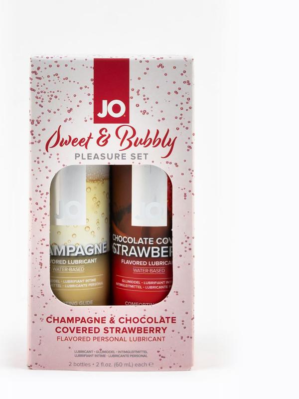 System Jo Sweet and Bubbly Champagne 60ml & Chocolate 60ml Lubricant Pleasure Set Lubricants and Lotions