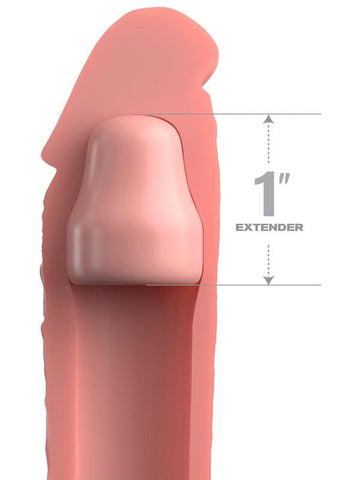 Fantasy Xtensions Elite 7 Inch Sleeve with 1 Inch Plug Light - Penis Sleeves and Extenders