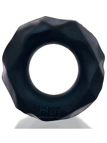 Hunkyjunk Fractal Tactile Cock Ring Tar Ice - Cock Rings