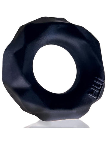 Hunkyjunk Fractal Tactile Cock Ring Tar Ice - Cock Rings