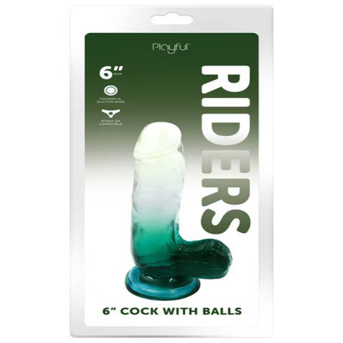 Playful Riders 6 inch Realistic Cock with Balls - Realistic Dildos