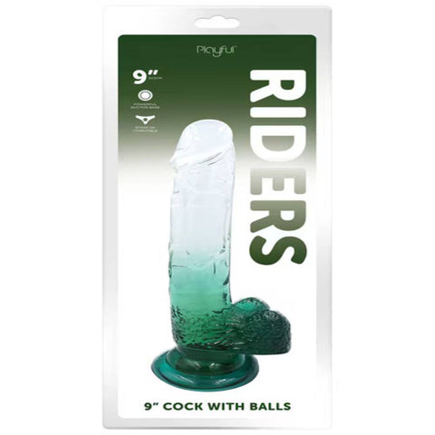 Playful Riders 9 Inch Realistic Dildo with Balls - Realistic Dildos