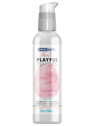 Swiss Navy Playful 4 in 1 Cotton Candy Flavoured Lubricant 118ml - Lubricants and Lotions
