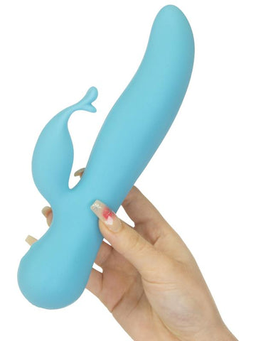 Swan The Kissing Rechargeable Rabbit Vibrator Blue - Rabbit Vibrators