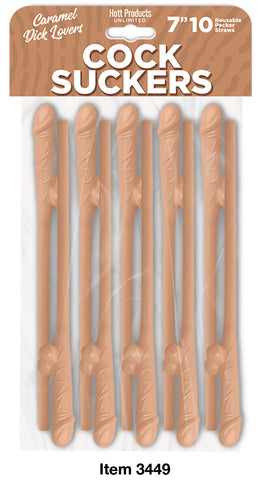 Hott Products Reusable Cocksucker Penis Shape Straws - Party Gifts and Novelties