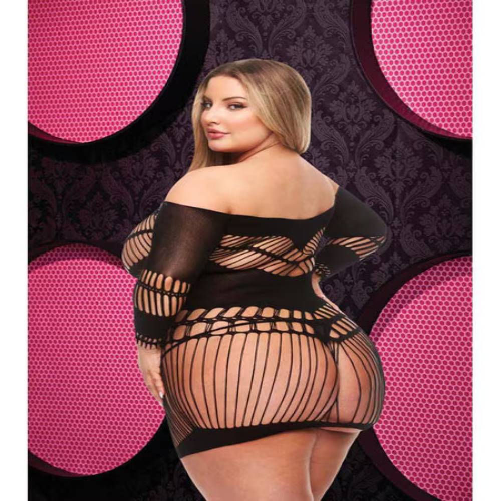 Lapdance Lingerie Bling Bling Womens Halter Dress Black Body Stockings