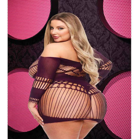 Lapdance Lingerie Bling Bling Sexy Halter Dress Purple - Teddies and Bodysuits
