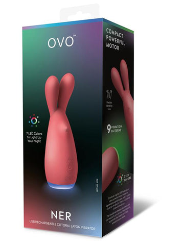 Ovo Ner Clitoral Silicone Rechargeable Vibrator - Rabbit Vibrators
