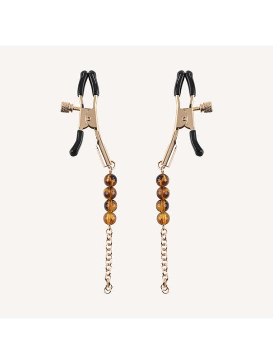 Sportsheets Amber Beaded Nipple Clamps Nipple and Clit Clamps