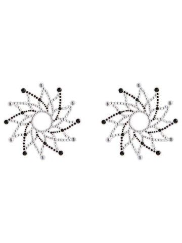 NS Novelties Pretty Pasties Charm I Nipple Cover Black - Breast and Nipple Toys