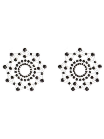 NS Novelties Pretty Pasties Charm III Nipple Cover Black - Breast and Nipple Toys