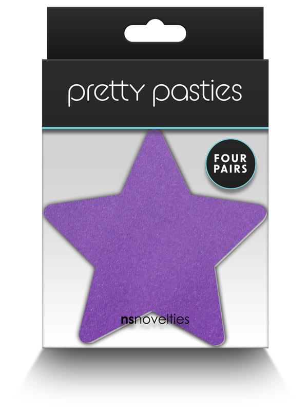 NS Novelties Pretty Pasties Star I Assorted Nipple Cover 4 Pairs Breast and Nipple Toys