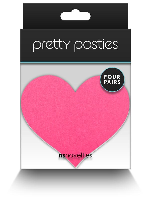 NS Novelties Pretty Pasties Heart II Assorted Nipple Cover 4 Pairs Breast and Nipple Toys