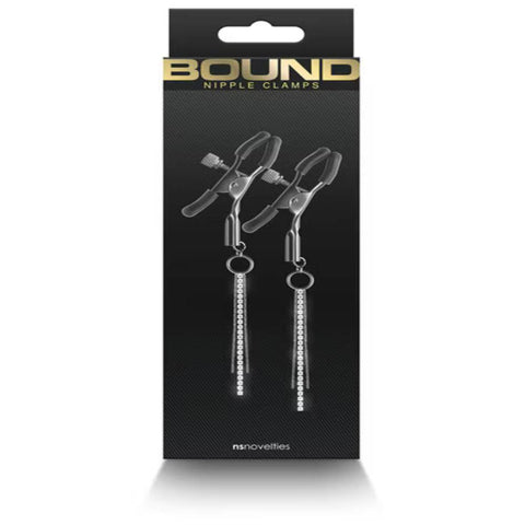 NS Novelties Bound Nipple Clamps D3 - Nipple and Clit Clamps