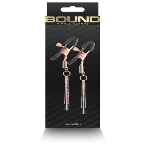 NS Novelties Bound Nipple Clamps D3 - Nipple and Clit Clamps