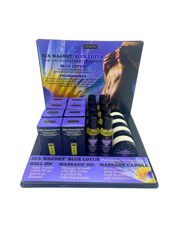 Kama Sutra Sex Magnet Pheromone Fragrance Oil Blue Lotus Prepack Display 20 units Bath and Intimate Fragrances