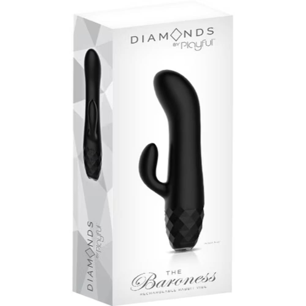 Playful Diamonds The Baroness Rechargeable Rabbit Vibrator Rabbit Vibrators