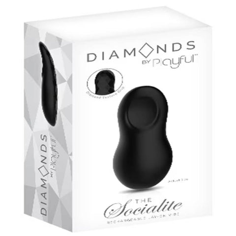 Playful Diamonds The Socialite Rechargeable Lay-On Vibrator - Personal Massagers