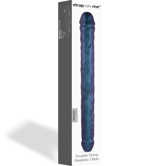 STRAP ON ME Realistic Double Dong Snaky Metallic - Realistic Dildos