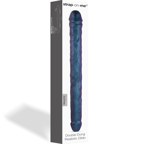 STRAP ON ME Realistic Double Dong Snaky Metallic - Realistic Dildos