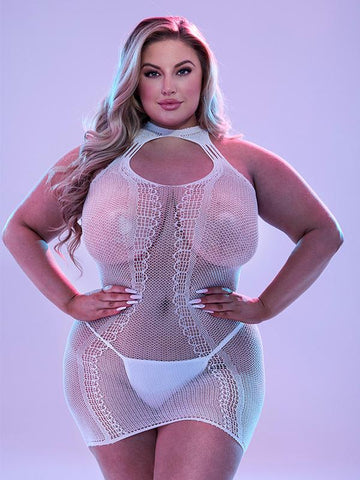 Lapdance Lingerie Glow In The Dark Mini Dress Queen - Babydolls and Chemises