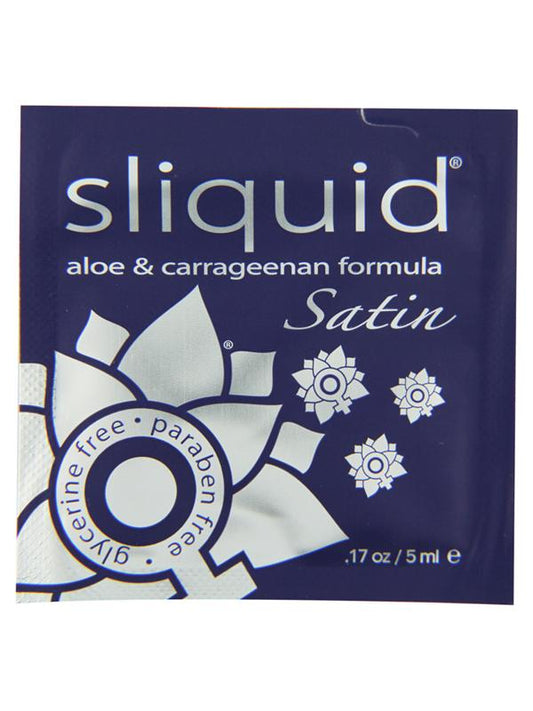 Sliquid Naturals Satin Pillows Water Based Intimate Lubricant .17 Oz - Water Based Lubes