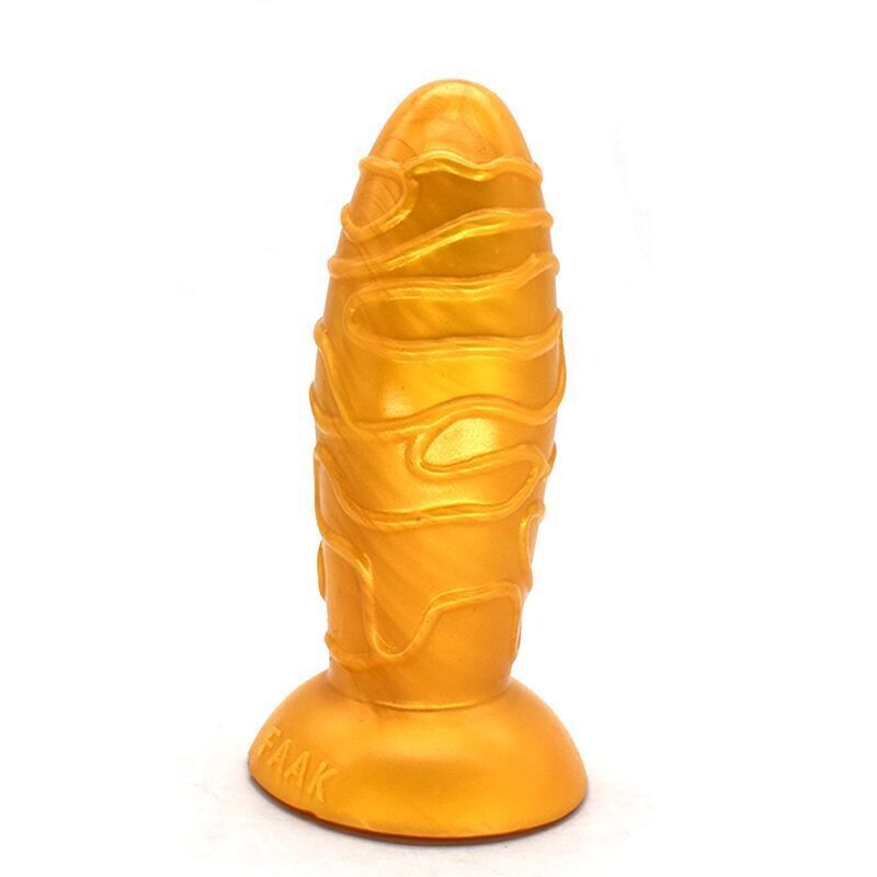 Faak Dome Silicone Anal Plug Gold Butt Plugs
