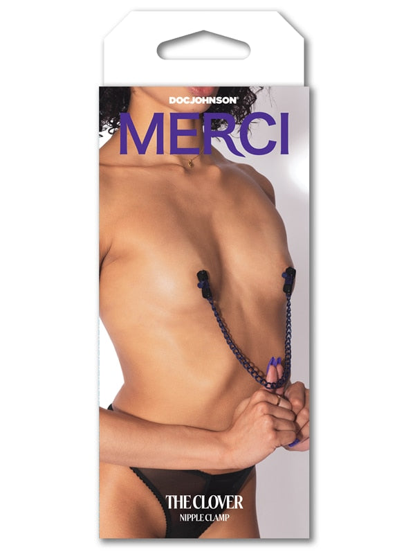 Kink Merci The Clover Nipple Clamps Purple Nipple and Clit Clamps