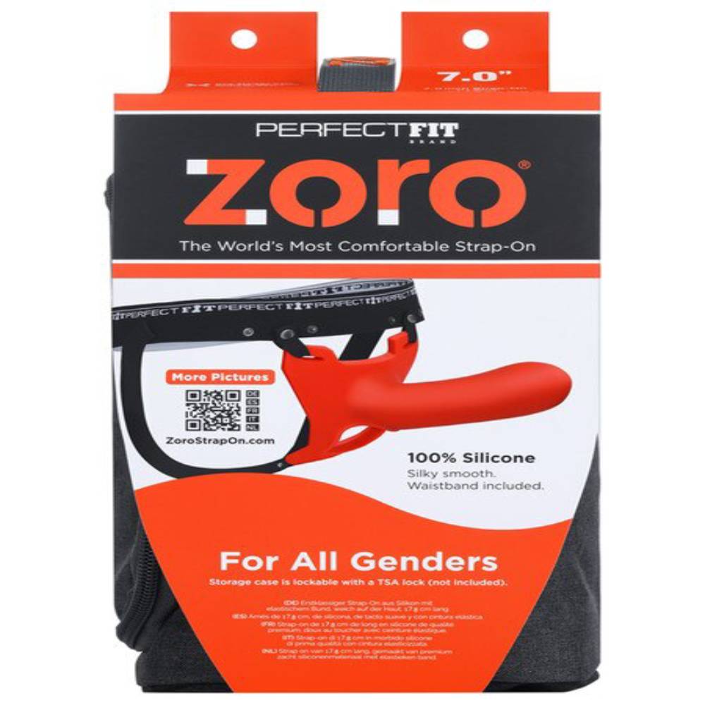 Perfect Fit Zoro Strap-On 7.0 inches with Case Strap On Sextoys