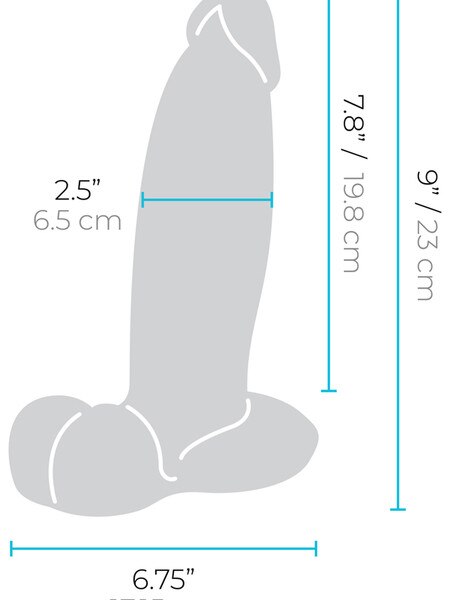 B-Vibe Slipskin Girthy 9 Inch Realistic Silicone Dildo Realistic Dildos