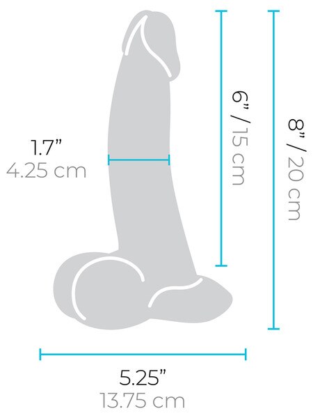 B-Vibe Slipskin Curved Realistic Silicone Dildo 8 Inch Realistic Dildos