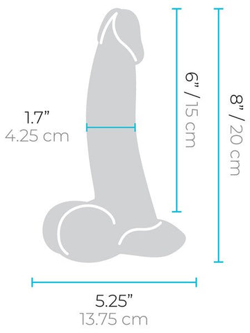 B-Vibe Slipskin Curved Realistic Silicone Dildo 8 Inch - Realistic Dildos