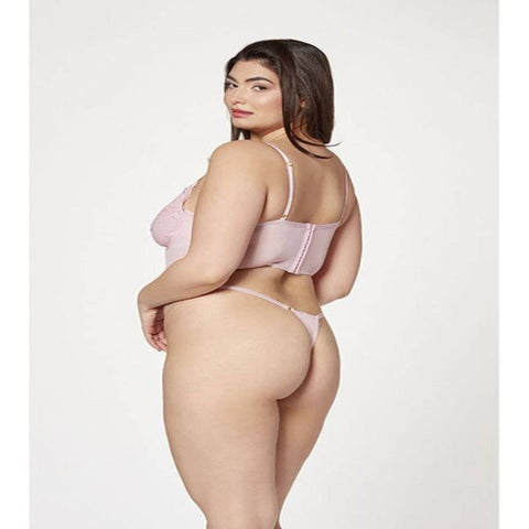 Seven Til Midnight 2 Piece Bustier And Thong Panty Set Pink - Bustiers and Corsets